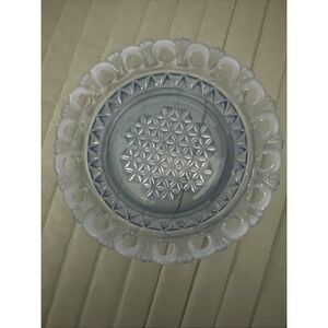 Vintage Imperial Glass Opalescent Lace Edge Dish or Saucer, Katy